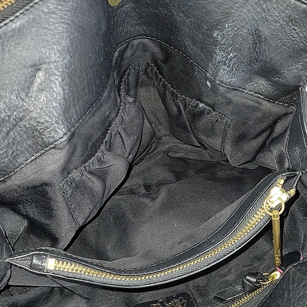 Elliott Lucca Black Leather Satchel with Braided Handles
